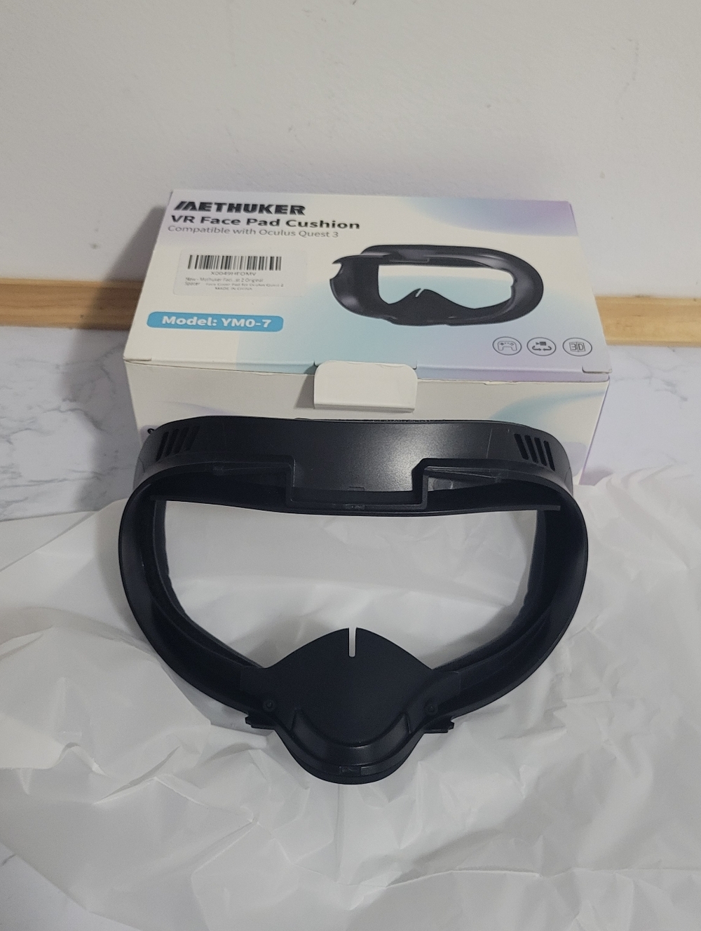 Methuker Black VR Face Pad Cushion for Oculus Quest 3. New in Box